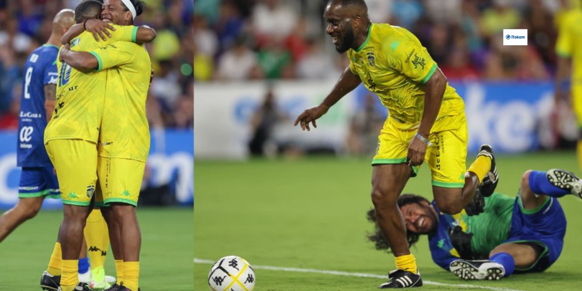 Jay-Jay Okocha Shines In Legends Match To Honour Ronaldinho